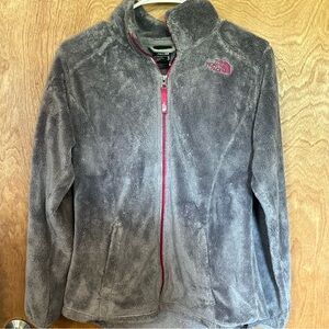The North Face Kids Gray and Pink Fleece Jacket